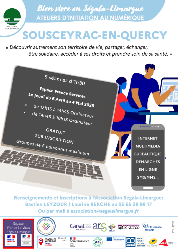 Ateliers d’initiation au numérique – Sousceyrac-en-Quercy