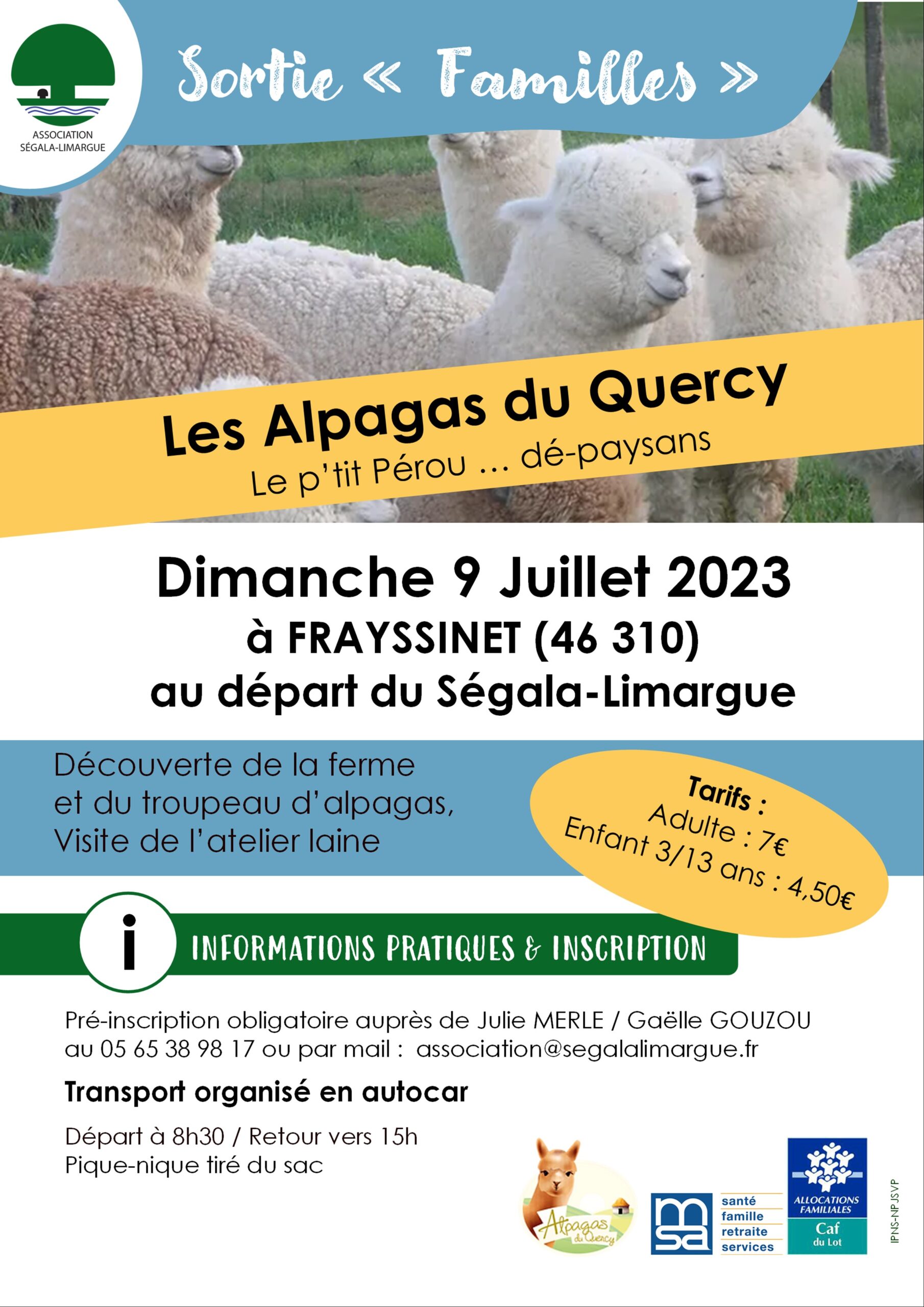 Sortie Familles 09/07 Les Alpagas du Quercy