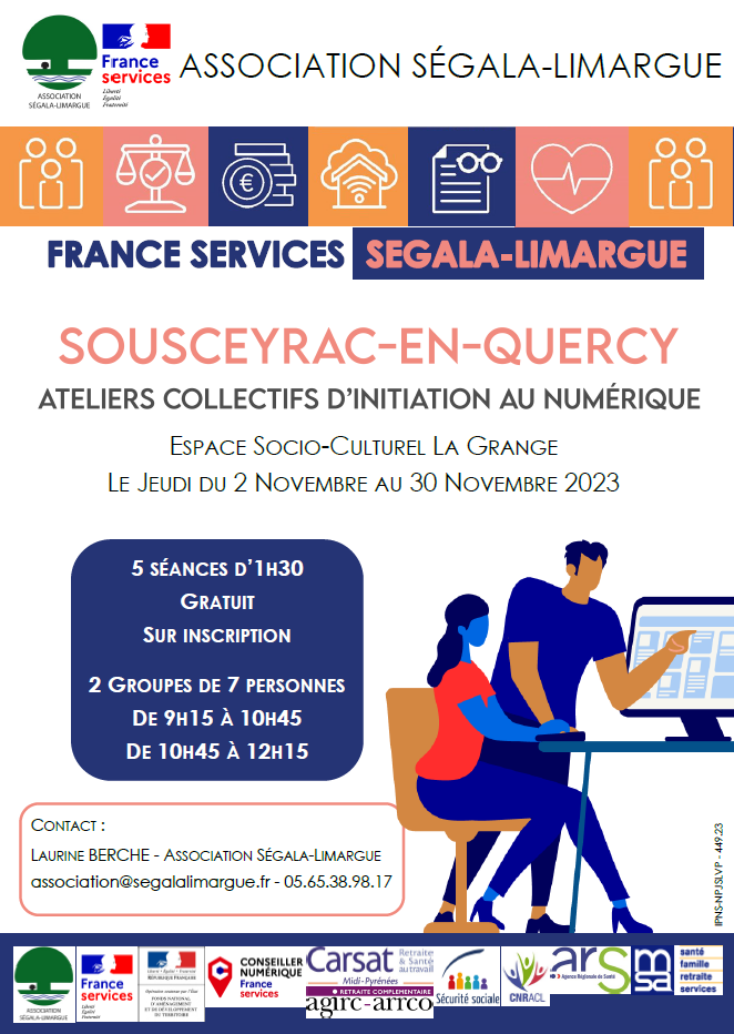 Ateliers d’initiation au numérique à Sousceyrac-en-Quercy