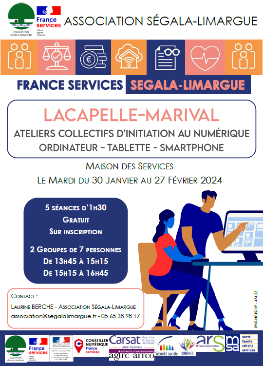 Ateliers collectifs d’initiation au numérique à Lacapelle-Marival