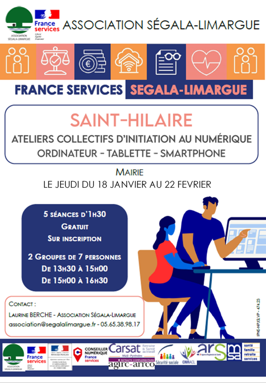 Ateliers collectifs d’initiation au numérique à Saint-Hilaire
